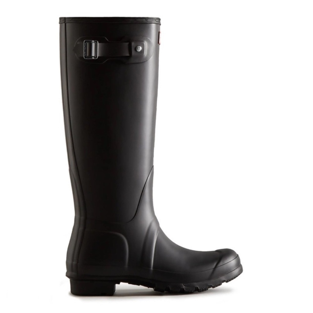 NEW HUNTER Original Tall Boots Black Matte Rain Shoe Waterproof High Quality - Picture 5 of 8